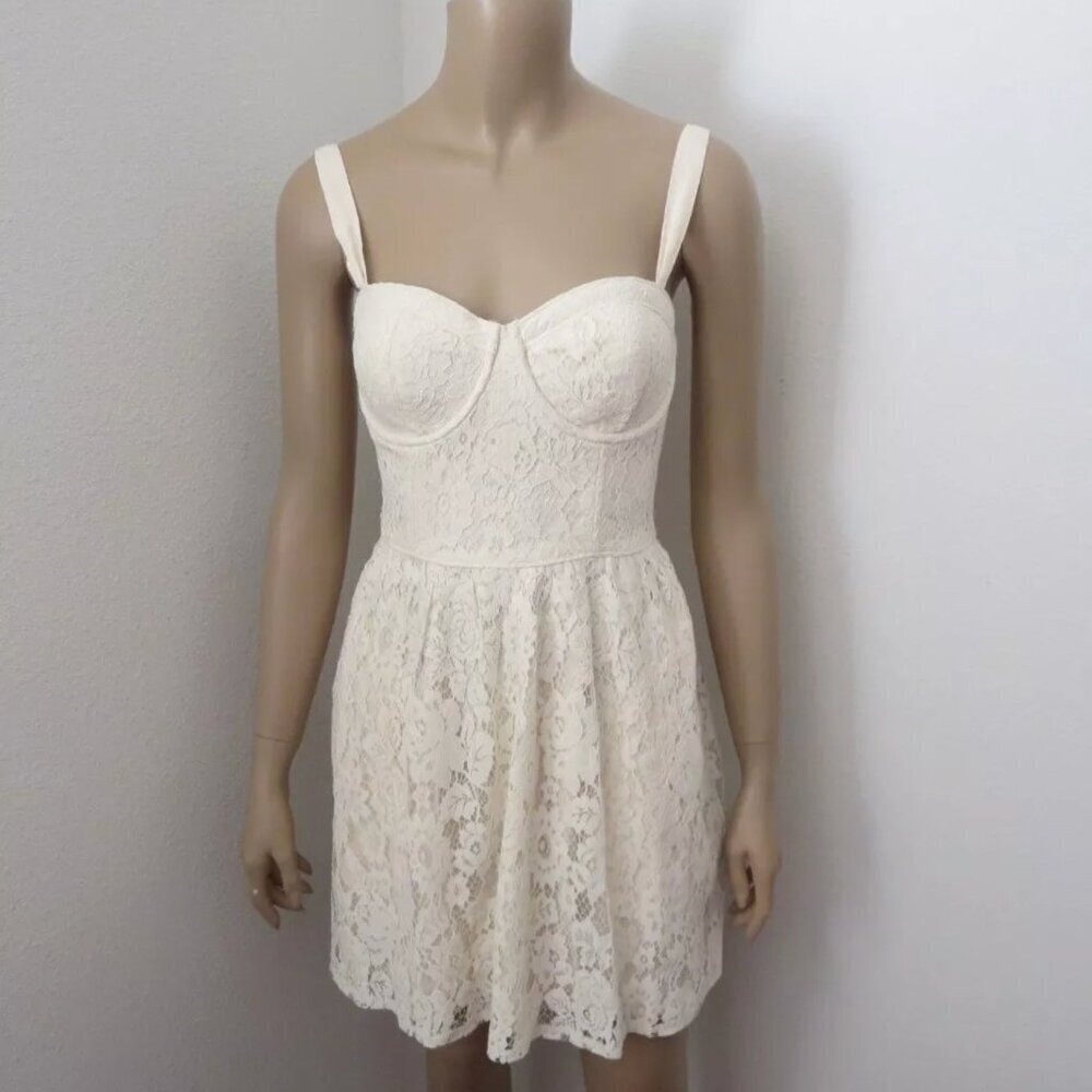 NWT Abercrombie Womens Lace Dress Corset Size XS Cream